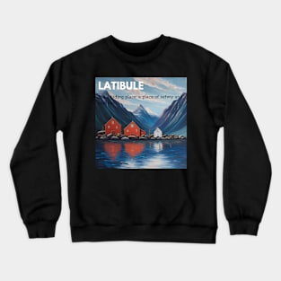 latibule hiding space safety comfort travel sticker Crewneck Sweatshirt